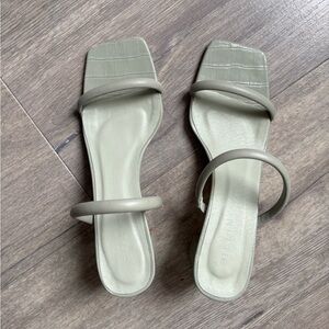 Billini Sage Green Heeled Sandals